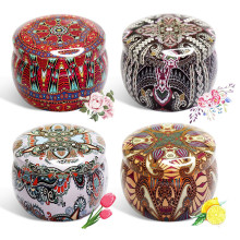 Hot Sale Candle Jars with Lid Bulk Round Candle Container Tins Popular Mini Empty Storage Box